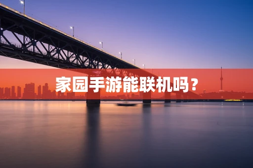 家园手游能联机吗？