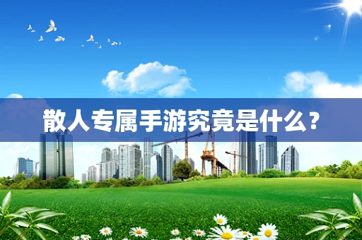 散人专属手游究竟是什么？