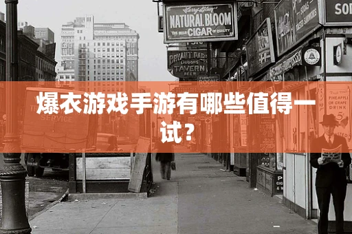 爆衣游戏手游有哪些值得一试？