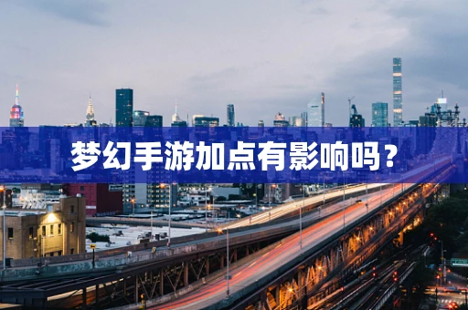 梦幻手游加点有影响吗？