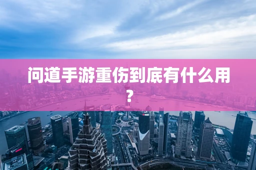 问道手游重伤到底有什么用？