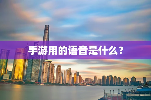 手游用的语音是什么？