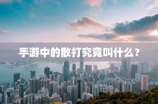 手游中的散打究竟叫什么？