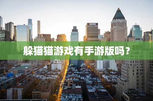 躲猫猫游戏有手游版吗？