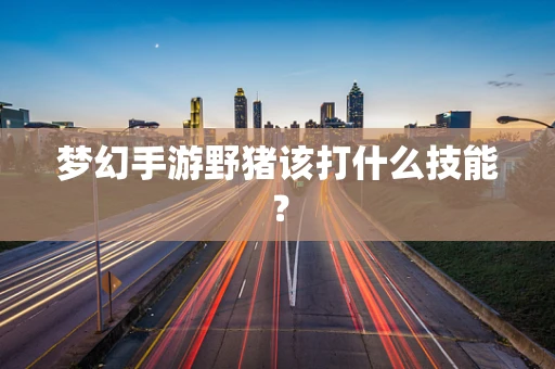 梦幻手游野猪该打什么技能？