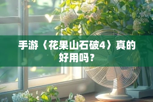 手游〈花果山石破4〉真的好用吗？