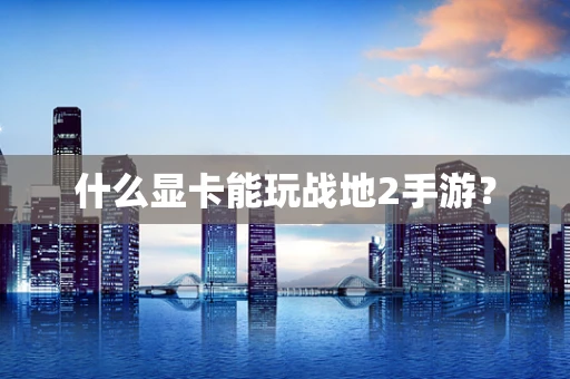 什么显卡能玩战地2手游？